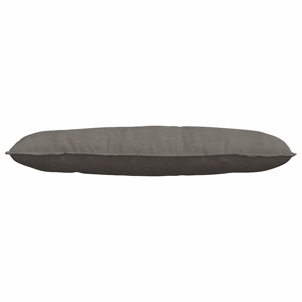 Back Cushion Light Grey 120 X 50 Cm Corduroy Fabric