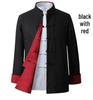 Men's Double-Sided Chinese Style Linen Jacket - Retro Cotton Top with Long Sleeves