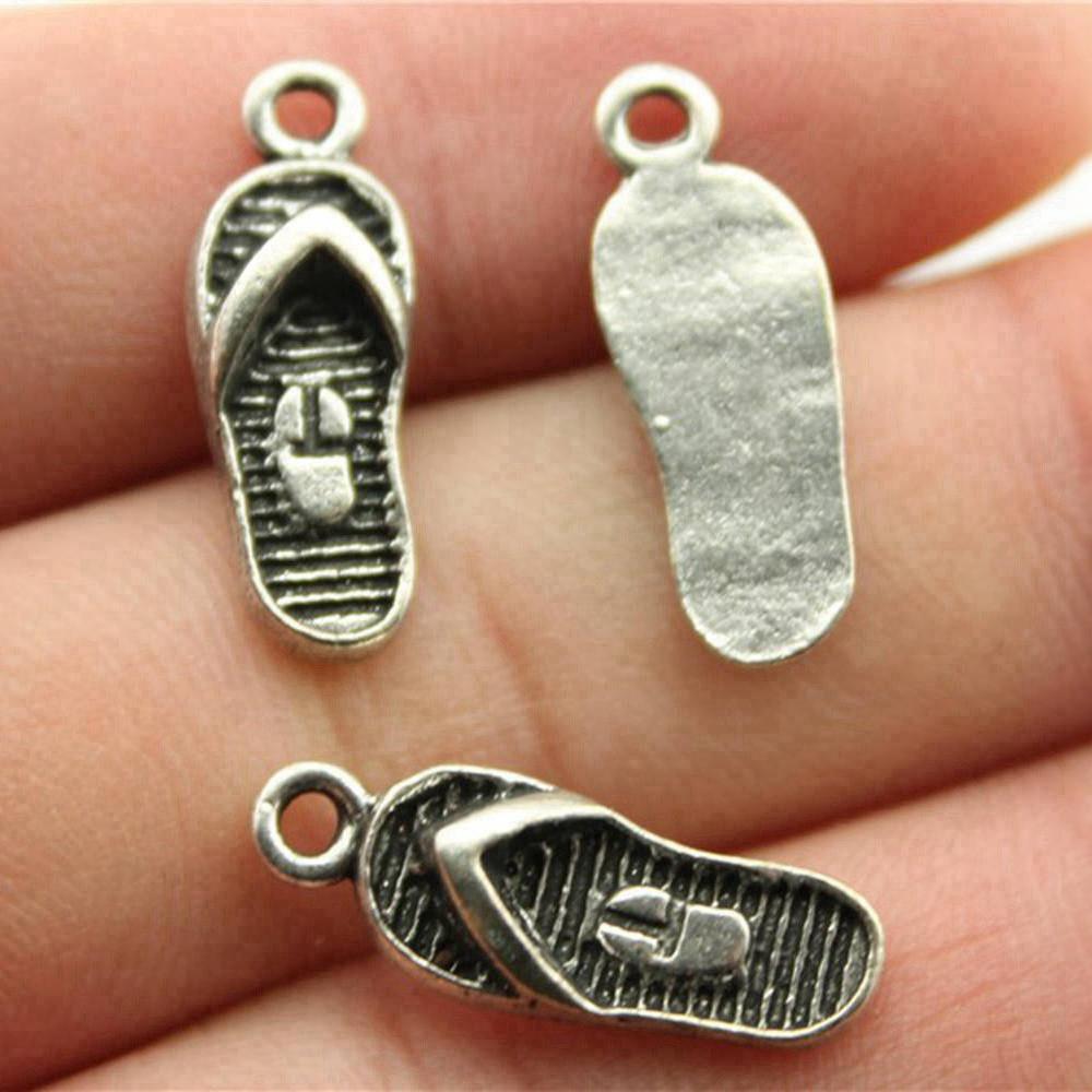 Shoes High Heel Fashion Charm Antique Bronze Zinc Alloy Jewelry Making Supplies for Women Earring Charms Handmade