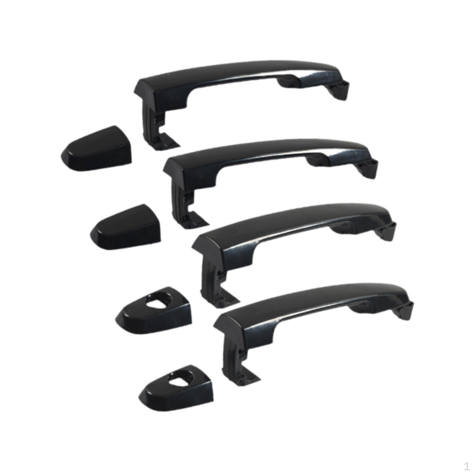 

4 Pieces Door Handles Replaces 69211-aa010 Easy to Install Front Rear Left Right Reliable Automobile