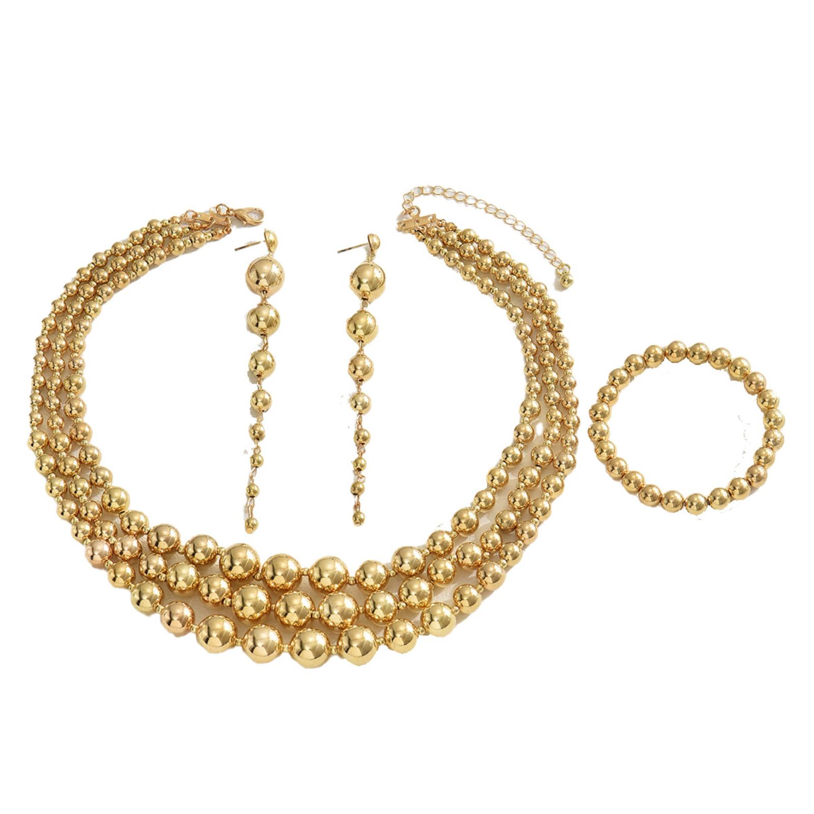 Минималистичный и свежий ювелирный набор: Инкрустированная бриллиантами, Дизайнерская цепочка на ключицу, Универсальные серьги One Size