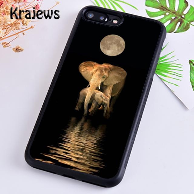 Krajews Baby Elephant Moon Soft Phone Case Cover For iPhone 14 5 6s 7 8 Plus XR XS 11 12 13 Pro Max Samsung Galaxy S21 S22ultra