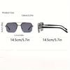 1 Pair of Zinc Alloy Men's Double Beam Square Glasses Semi Frameless with PC Lenses Casual Style Glasses