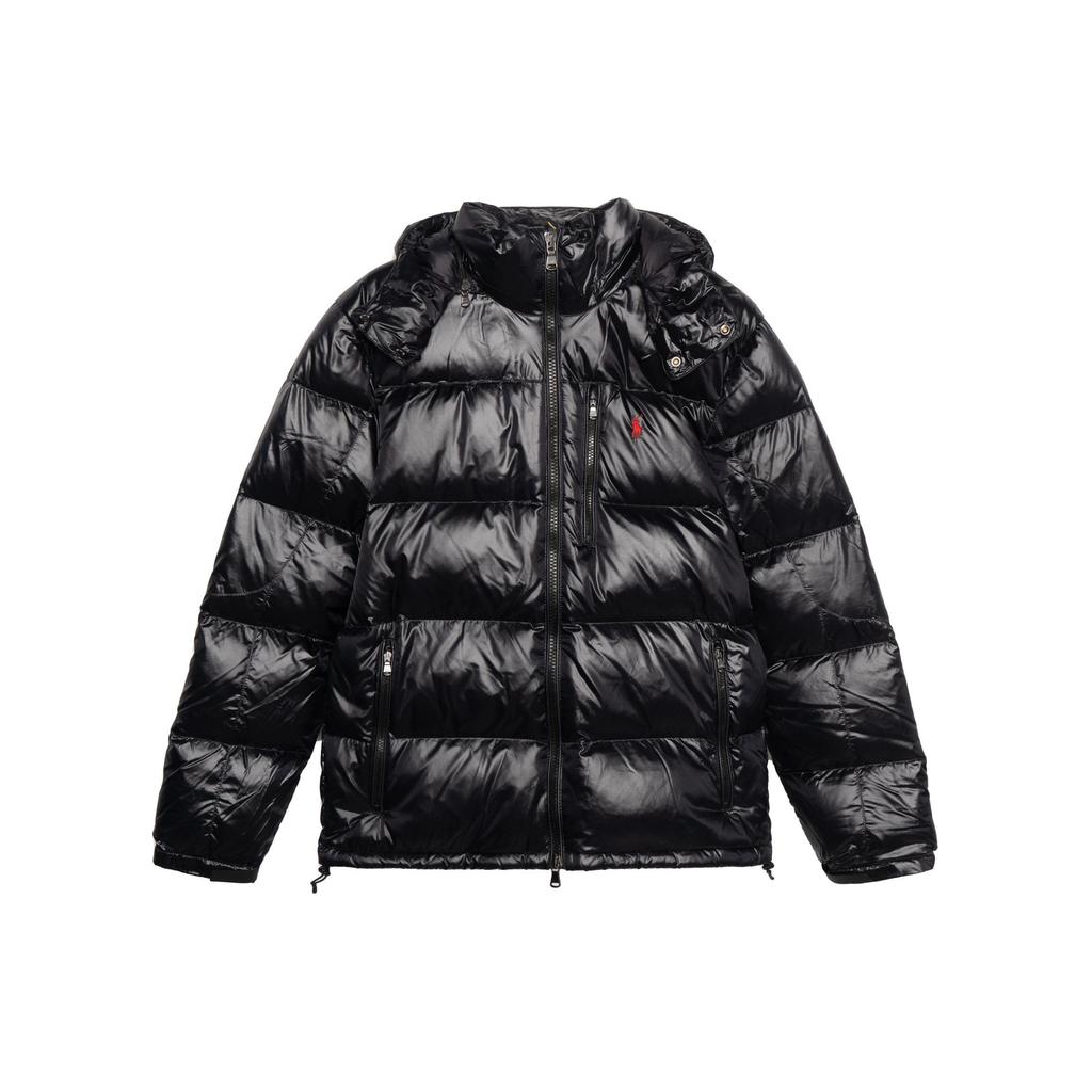 Polo Ralph Lauren Jednobarevná prošívaná bunda se stojáčkem, dlouhým rukávem a zapínáním na zip, pánská bunda, černá, MNPOOTW16020653-001