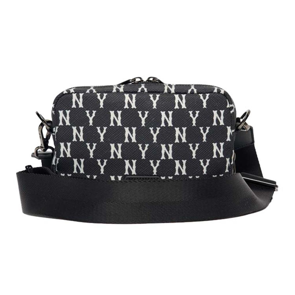 New MLB Monogram Collection Polyester Combo Bag Camera Bag Shoulder Bag Crossbody Bag Mini Unisex Black 3ACRS012N-50BKS