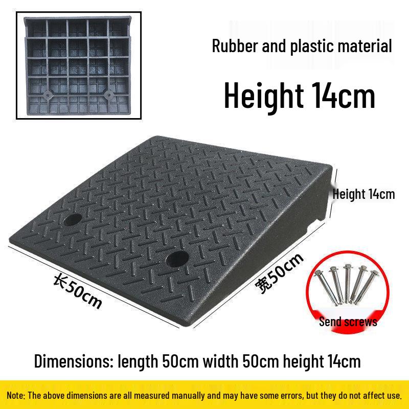 Rubber and Plastic Sloped Threshold Ramp Pad