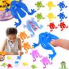 10/20Pcs Jumping Frog Toy Solid Color Plastic Bouncing Frog Parent-child Family Game Kids Birthday Party Gift Stress Relief Toys