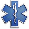 Star of Life 2.5"x2.5" Metal Sticker for Car, Blue Medical Decal, EMS EMT Paramedic Zinc Alloy Emblem, for Automobile, Mo
