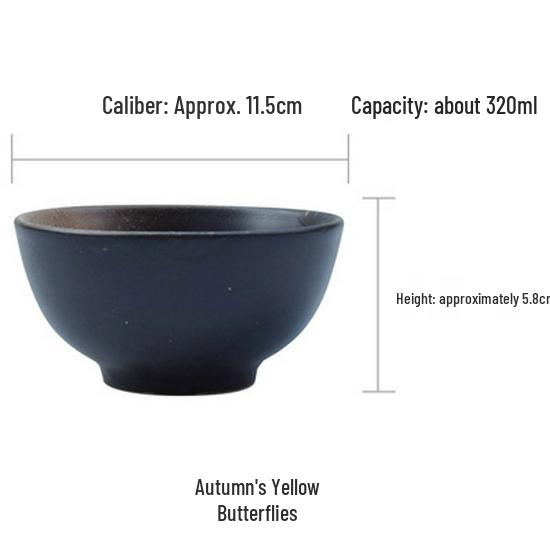 4.5" Ceramic Japanese Noodle Bowl – Large Porcelain Tableware for Soup & More