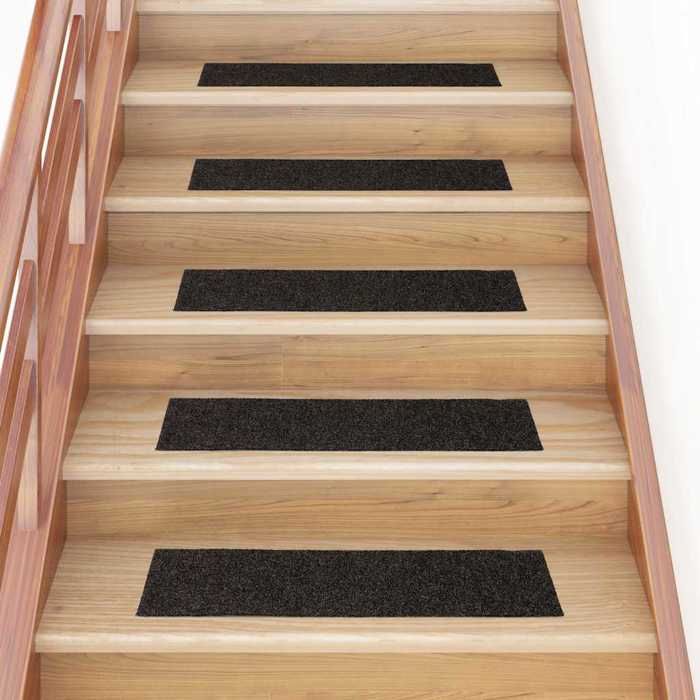 VidaXL Self-adhesive Stair Treads 30 Pieces 76 X 20 Cm Brown Rectangular 3365727