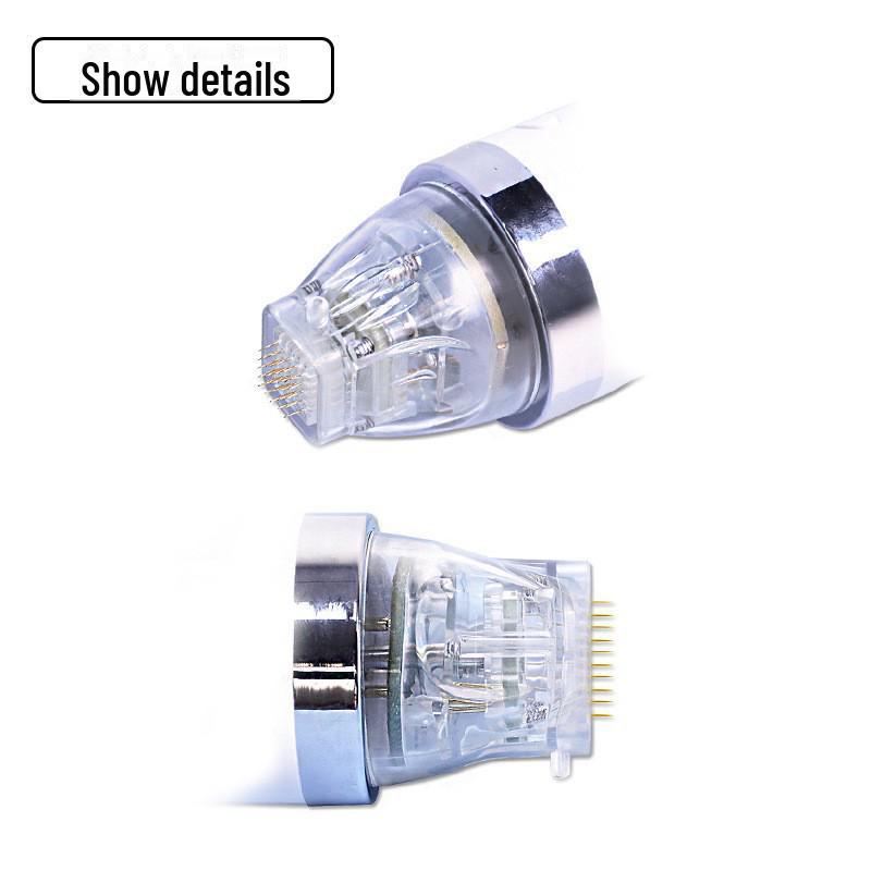 Gold Microcrystal RF Instrument for Acne Removal & Skin Rejuvenation with Microneedle Consumables - 64, 25, 10 Square Crystals