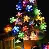 Solar LED garland multicolor solar flowers for the terrace or garden 50 LED