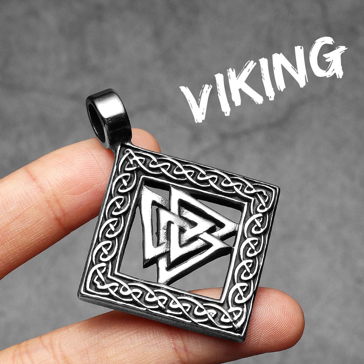 Retro Odin Viking Simple Men Necklaces Stainless Steel Pendant Chain Women Punk Fashion Jewelry New Accessories Gift