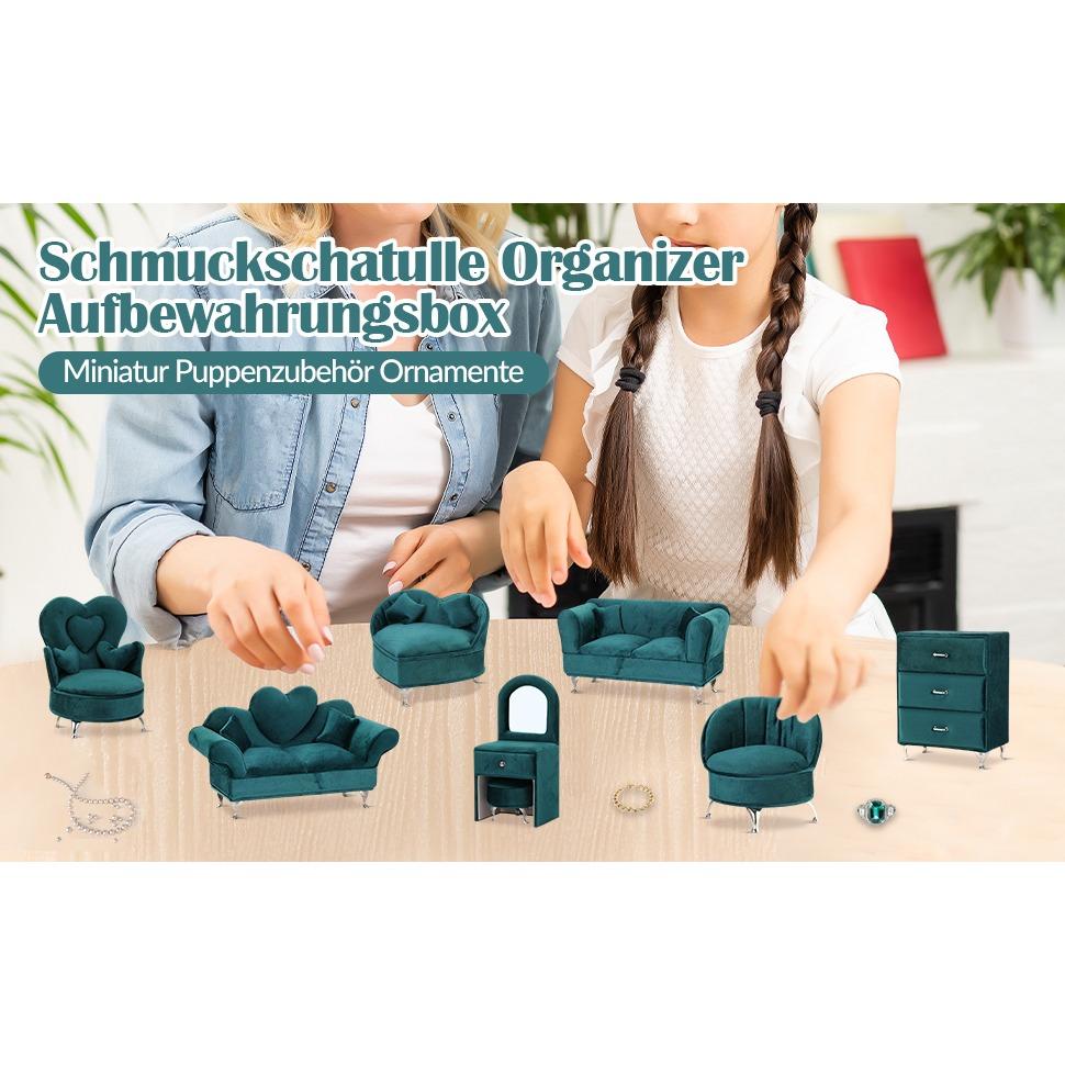 Miniatur Puppenzubehör, Schmuckkästchen, Organizer, Möbel, Ornamente, Aufbewahrungsbox, Schlafzimmer, Dekoration, SCHMUCK, Aufbewahrungsbox für den Hals