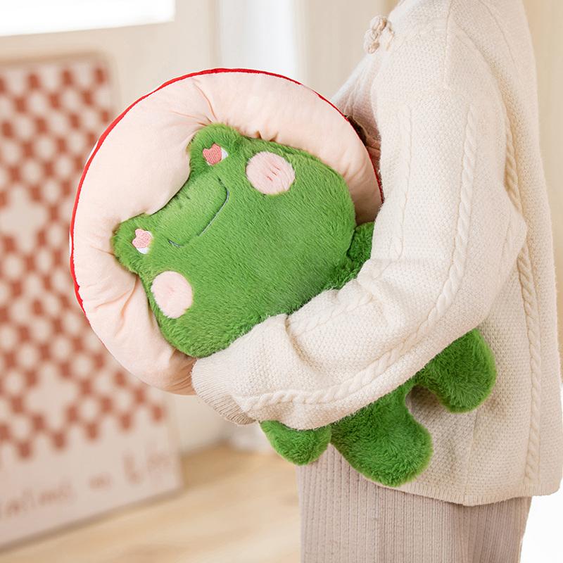 Non-Toxic Funny Mushroom Frog Doll Stuffed Plush Toys Frog Doll Christmas Gift Toys Home Decoration