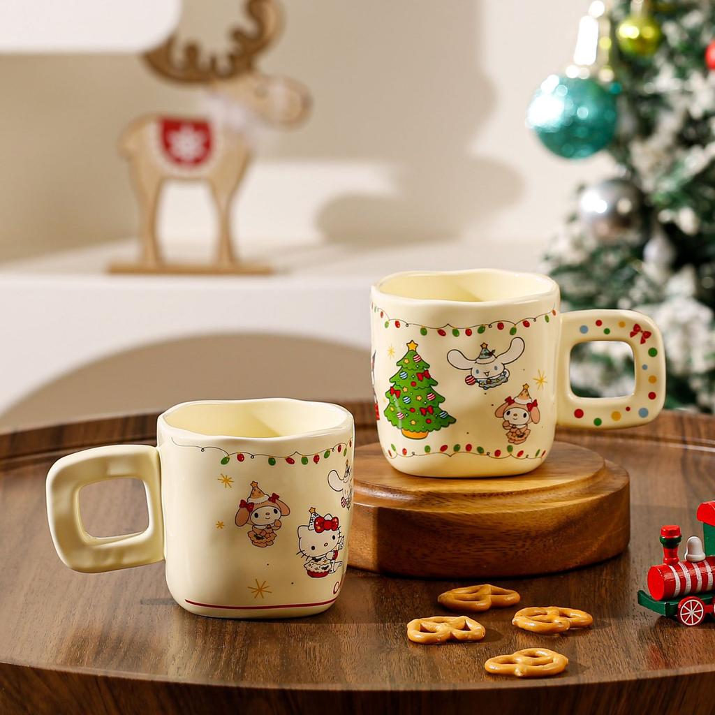 Creative Christmas Gift Cute Girl Holding Coffee Cup Water Cup Household Couple Ceramic Cup Birthday Souvenir