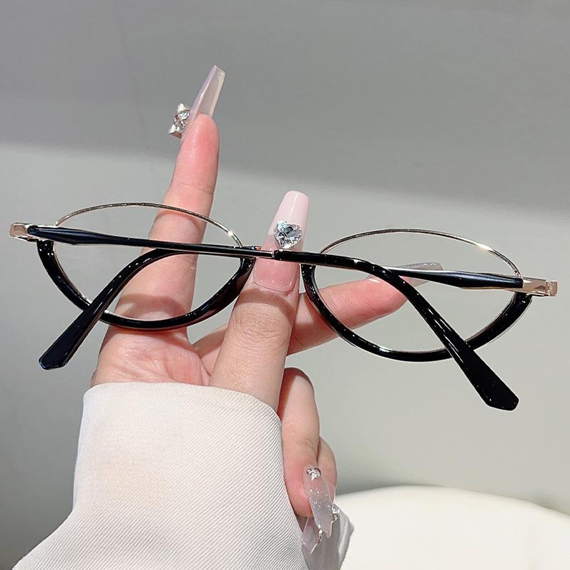 Vintage Oval Anti Blue Light Optical Glasses Women Luxury Brand Designer Myopia Customize Prescription Eye Glasses Metal Frame