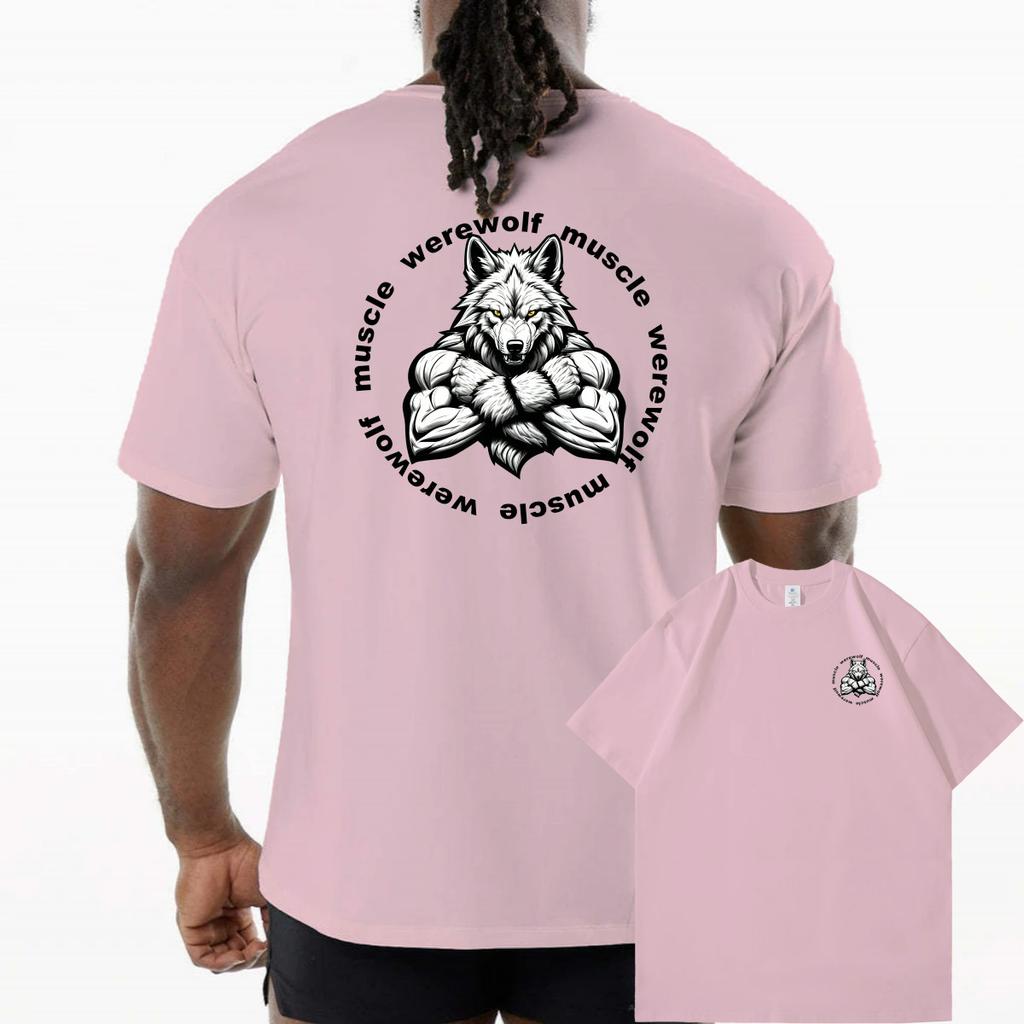 Men T-shirt Sports Muscle Fitness T Shirt Blouses Loose Short Sleeve Summer Bodybuilding Tee Casual Fashion Crew Neck Tops