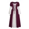 Women Dress Medieval Cosplay Costume Retro Square Neck Renaissance European Country Perfect For Festivals Parties And Halloween