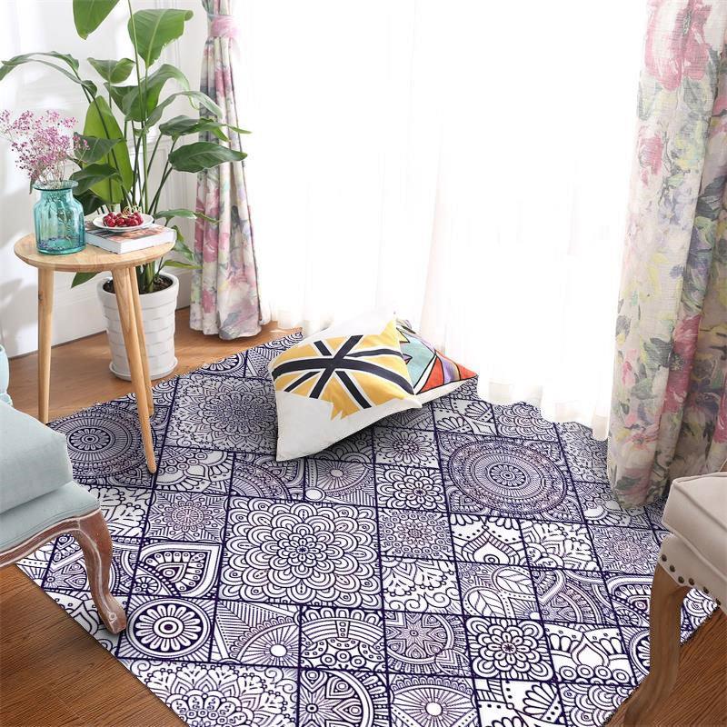 Vintage Ethnic Style Carpet Living Room Coffee Table Carpet Home Bedroom Carpet