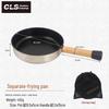 Portable Non-Stick Iron Frying Pan for Outdoor Camping and BBQ