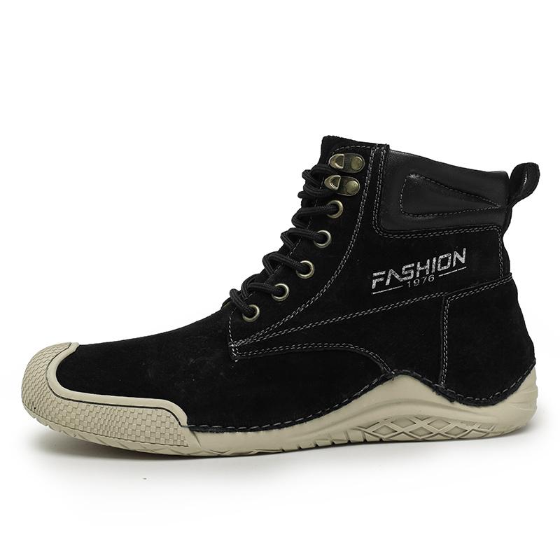Echtes Leder Männer Stiefel Herbst Winter Stiefeletten Für Männer Schuhe Outdoor Werkzeug Stiefel