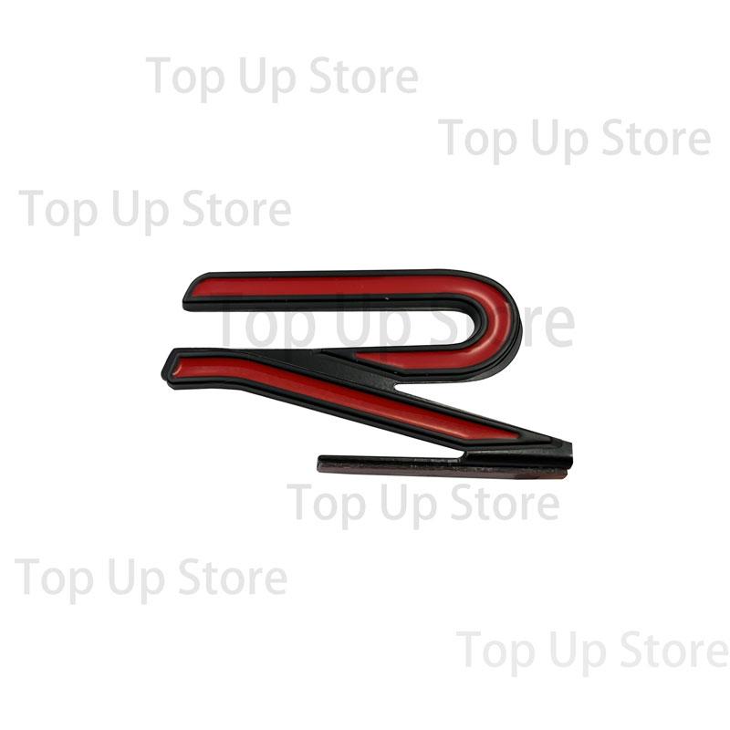 1ks 3D kovové logo R znak odznak nálepka na přední masku auta pro VW CC Rline Polo Golf MK8 Touareg Passat Magotan příslušenství