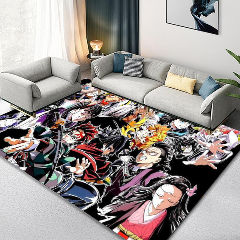 Demon Slayer Carpet Rug for Living Room Bedroom Home Sofa Decoration,Kids play Non-slip Floor Mat