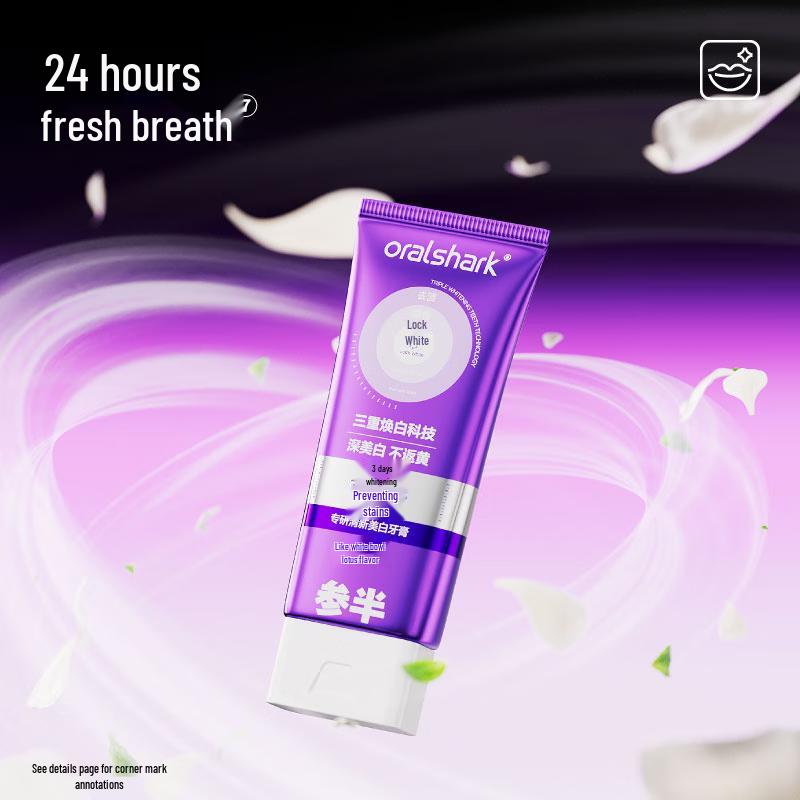 Can Ban Fresh Whitening Purple Tube Toothpaste