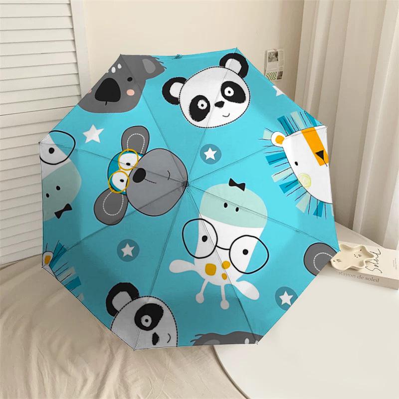 

1PC Panda Elephant Umbrella-8-Rib Reinforced, Automatic Open, Lightweight & Durable, Fashion Accessory for Outdoor-D398
