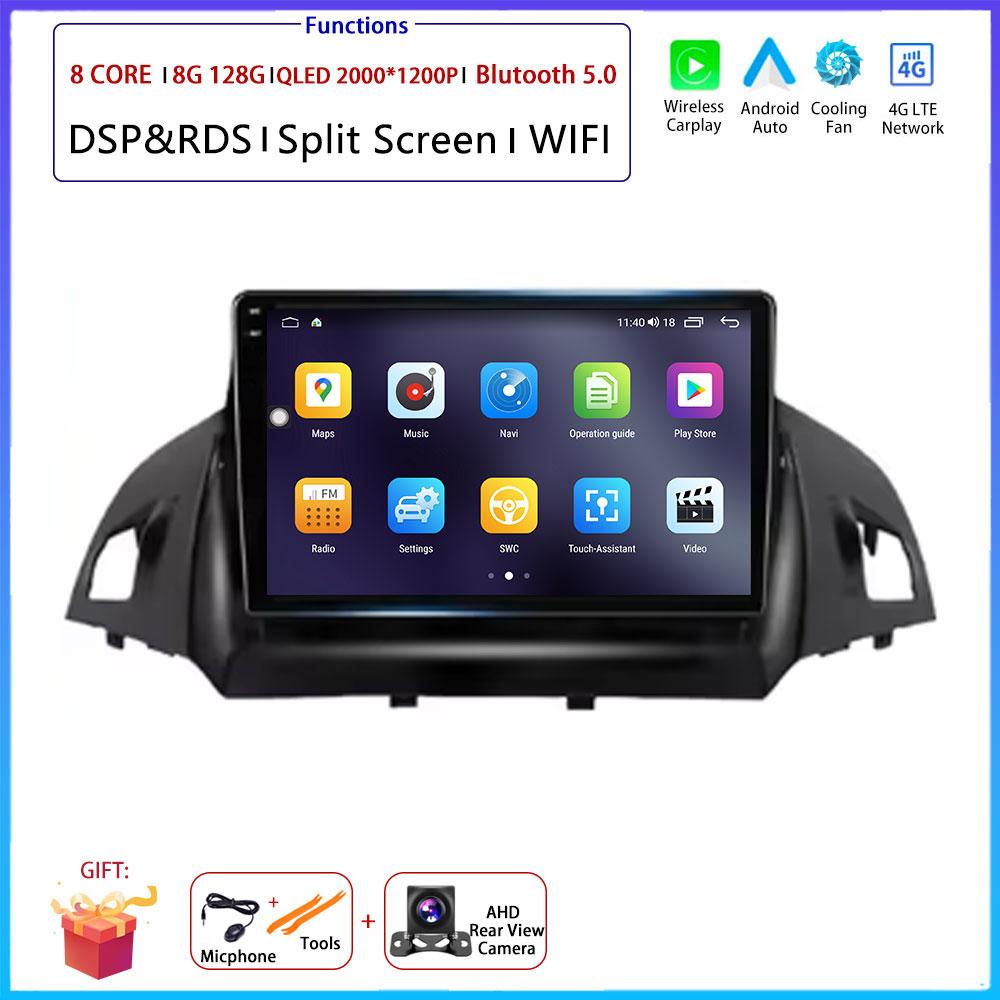 For FORD C-MAX KUGA 2 ESCAPE 3 2012 - 2019 Car Android Carplay Auto Radio Navigation GPS Multimedia Video 4G AMI Android Auto
