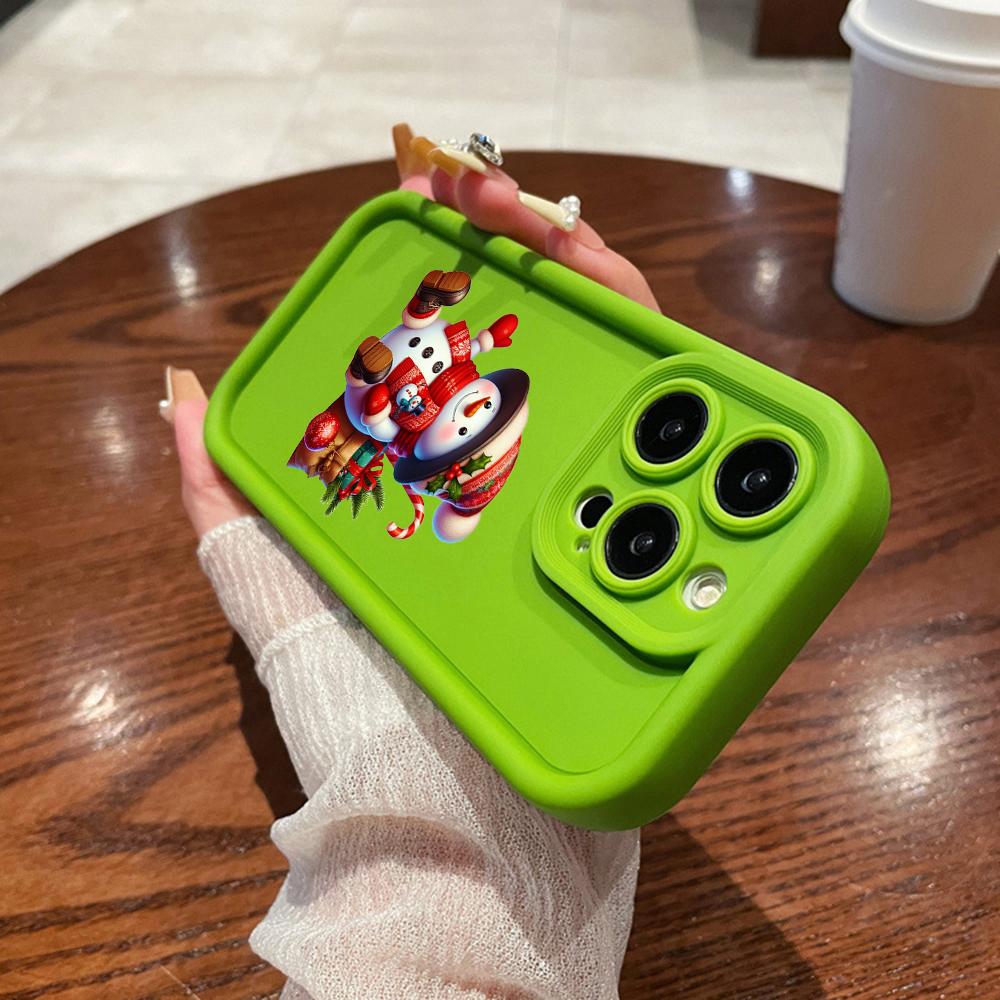 N101 Merry Christmas Art Soft Angel Eyes Phone Cases for iPhone 16 15 14 13 11 Pro Max 8 7 6s Plus 12 Mini XR XS Max SE Shockproof Cover