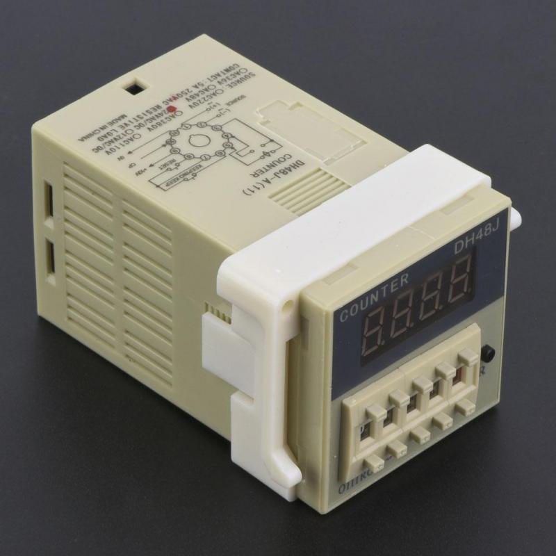 YUANJS Digital Counter,DH48J-A 11 Digital Display LCD Screen Counter Signal Input 11 Pin Counter 0-999900 YUANJS Digital Counter,DH48J-A 11 Digital Display LCD Screen Counter Signal Input 11 Pin Counter 0-999900