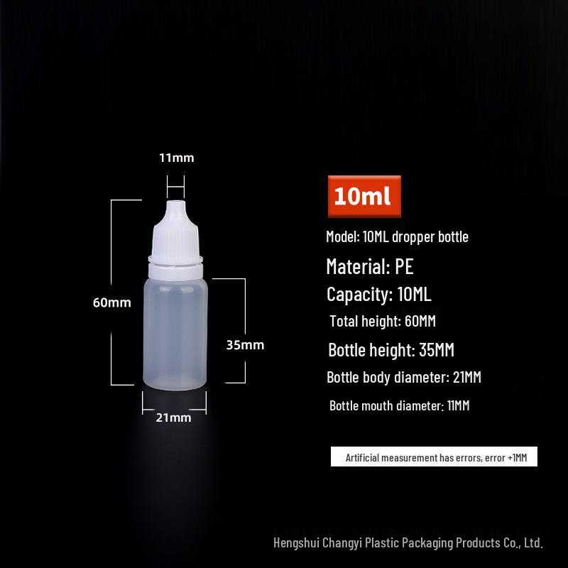 Göz Damlası İçin Beyaz Plastik Sıkılabilir Damlalıklı Şişe - 5/10/15/20/30ml Boyutları Mevcuttur