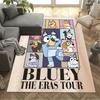 Bluey Bingo Adventure Floor Mat Suitable for Dormitory Decorate room Kitchen Game Room Antislip Carpet Anime Office Decor