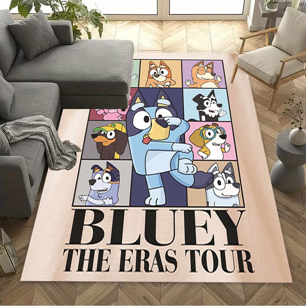 Bluey Bingo Adventure Floor Mat Suitable for Dormitory Decorate room Kitchen Game Room Antislip Carpet Anime Office Decor