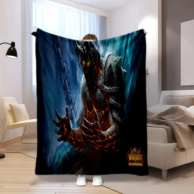 classic game World of Warcraft Frozen Throne blanket Soft and portable four season home bed, sofa blanket, office travel, lunch break, warm blanket Y7