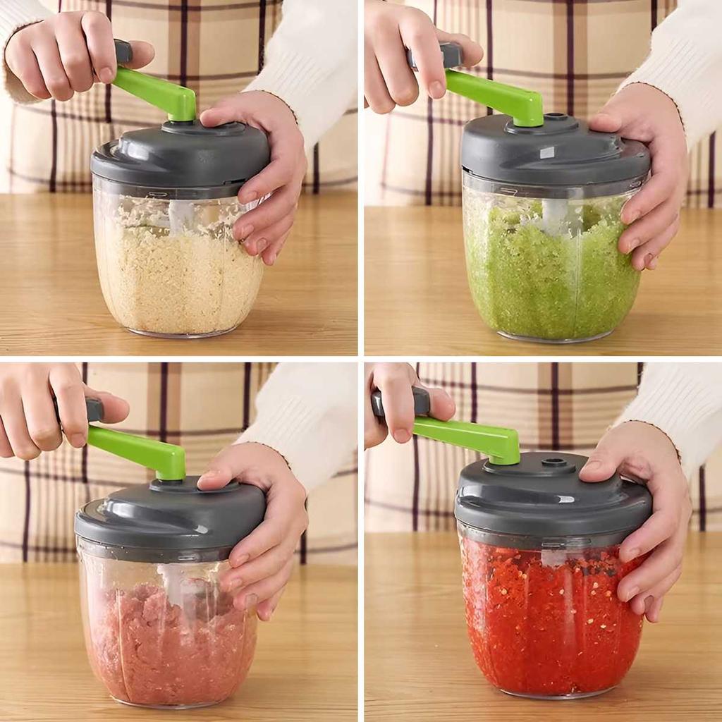 520/900ML Manual Meat Mincer Garlic Chopper Rotate Garlic Press Crusher Vegetable Onion Cutter Kitchen Cooking Accessories 1pc