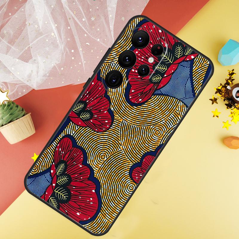 African Wax Print Design Phone Case For Samsung Galaxy S26 S25 Ultra S23 FE S21 S20 S22 S24 Ultra S10 Plus Cover Coque