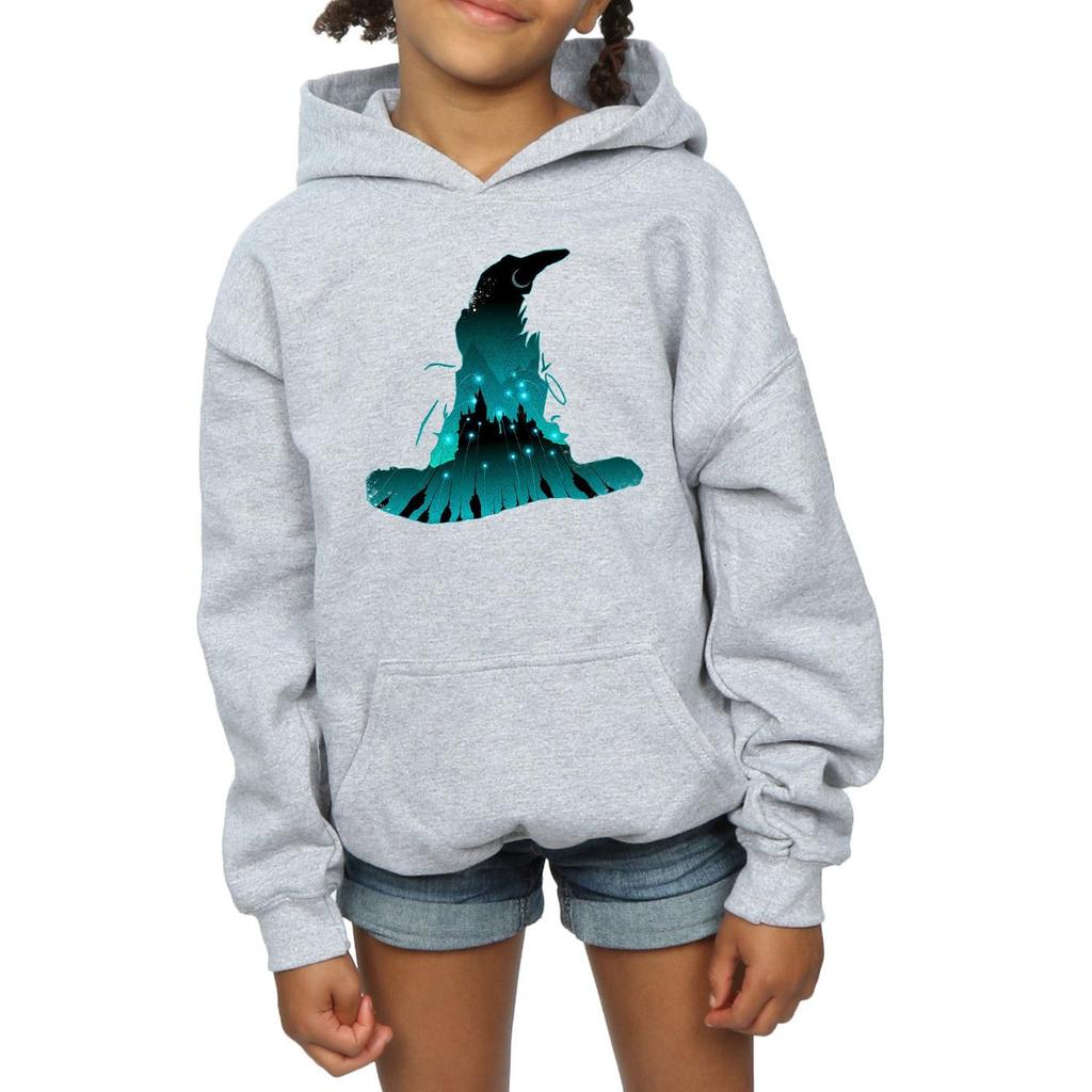 HARRY POTTER Girls Hogwarts Silhouette Hoodie