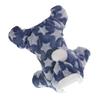 Dog Fleece Clothes Star Pattern 4 Legs Coral Fleece Puppy Hoodie for Autumn Winter Blue M
