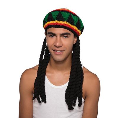Unisex Knitted Dreadlocks Hat - Reggae Hip Hop Style Punk Wig