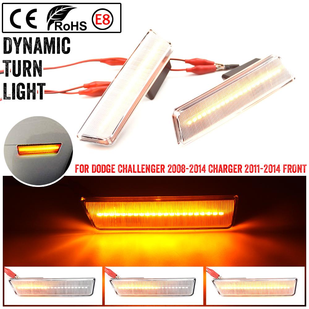 Passend für Dodge Challenger 2008-2014 Dynamischer LED-Blinker Blinklicht Seitenmarkierungslicht