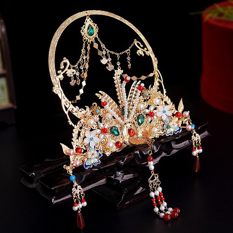 Starožitná vlasová koruna Vlasové ozdoby Starověký kostým Pokrývka hlavy Čínské Hanfu Vlasové doplňky Nástroj pro design účesu