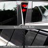 6Pcs Glossy Chrome/Black/Carbon Fiber Car PC Window Door B C Pillar Post Cover Trim For Honda CRV CR-V G2 Gen 2nd 2002-2006