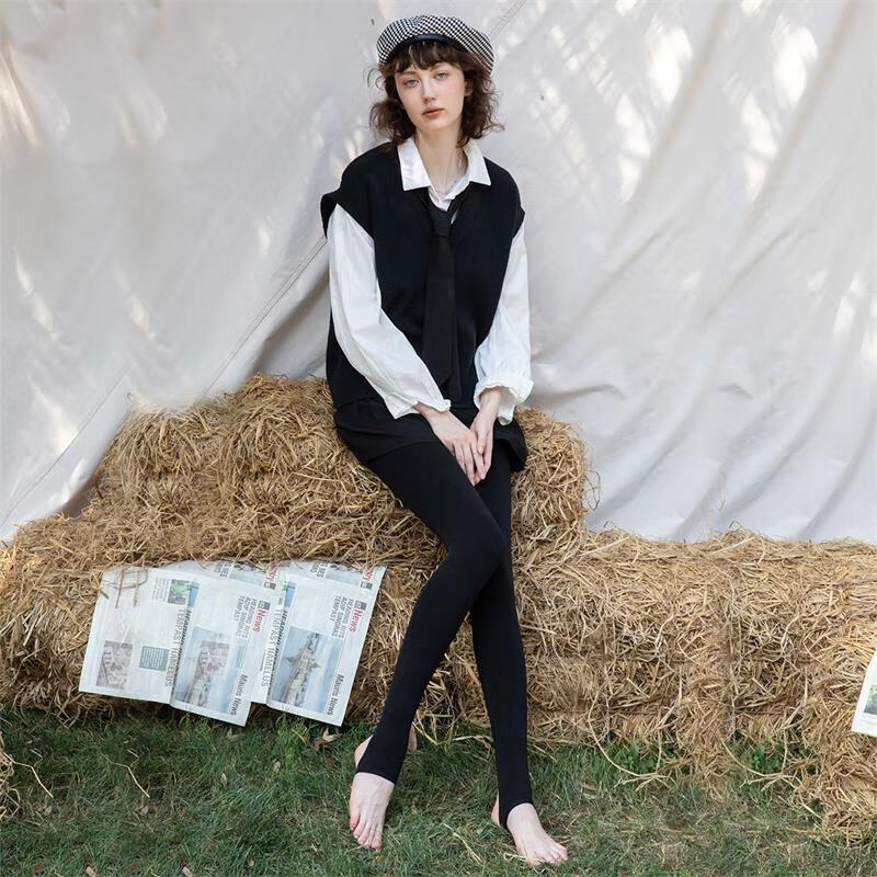 Afandi Women's 1800D Thickened Seaweed Fleece Thermal Tights