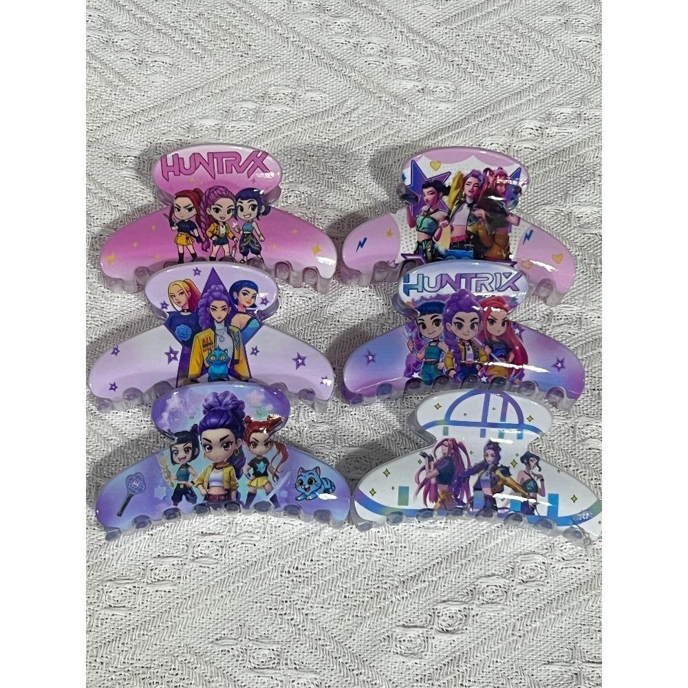 Kinder Heiß Kpop Dämonenjägerin Girlgroup Haarspangen, süße Plastik-Haarnadeln, Mädchen Seitenclips, Haaraccessoires Geschenke