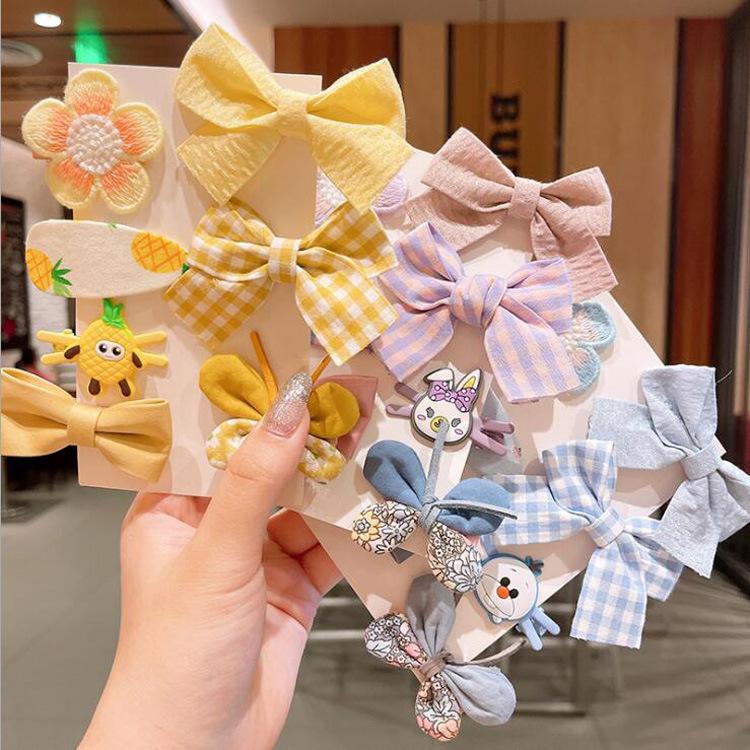 Princess Hair Accessories Cloth Hair Bow Clips & Barrettes for Baby Girls Toddlers Teens Kids