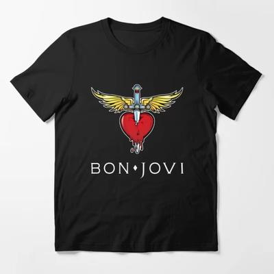 Camiseta unisex de algodón Bon Jovi Tour 2026 Y2k verano Nueva Cuello Redondo Manga Corta hip hop oversize Harajuku Camiseta para Hombre regalos para fans