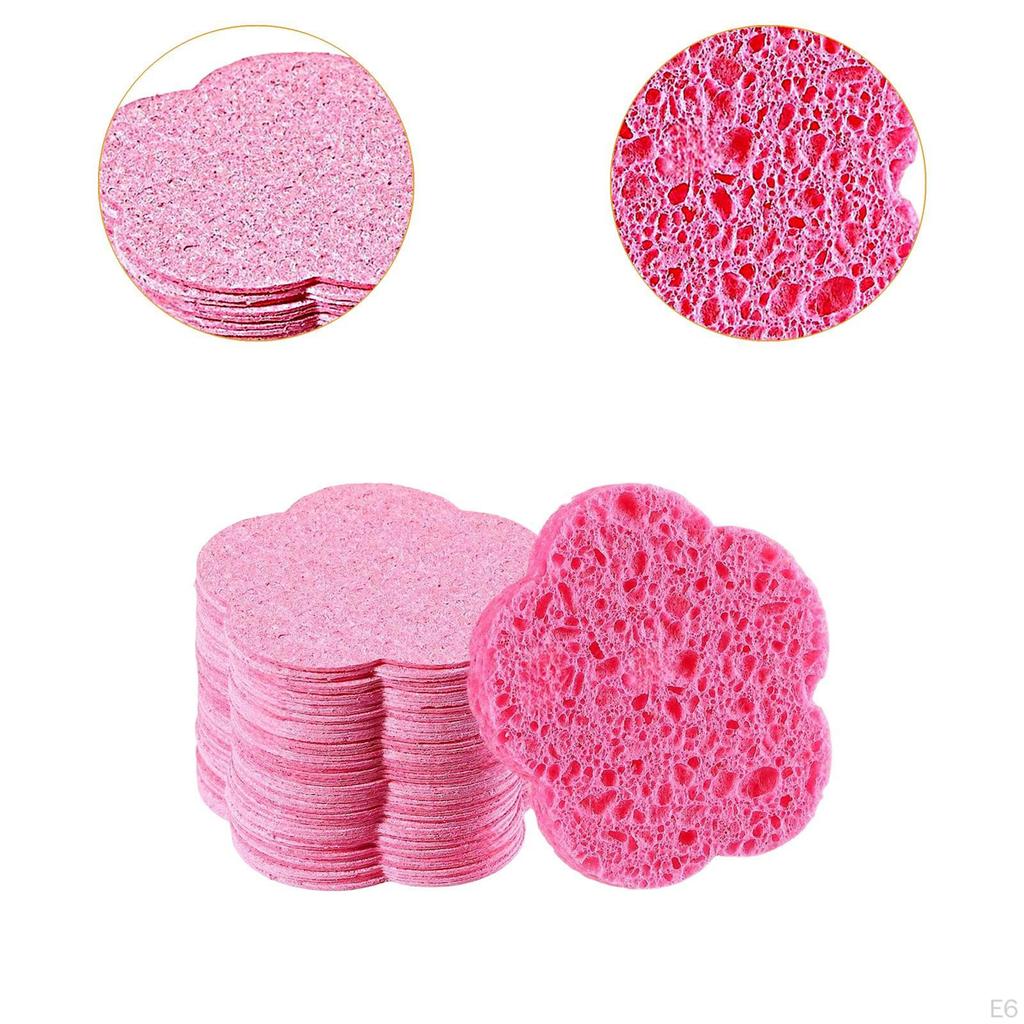 50 Pieces Compressed Facial Sponges Face Cleansing Pads, Beauty Skincare, Travel Skincare Essentials